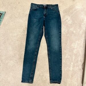 Topshop Dark Blue Skinny Jeans size 34
